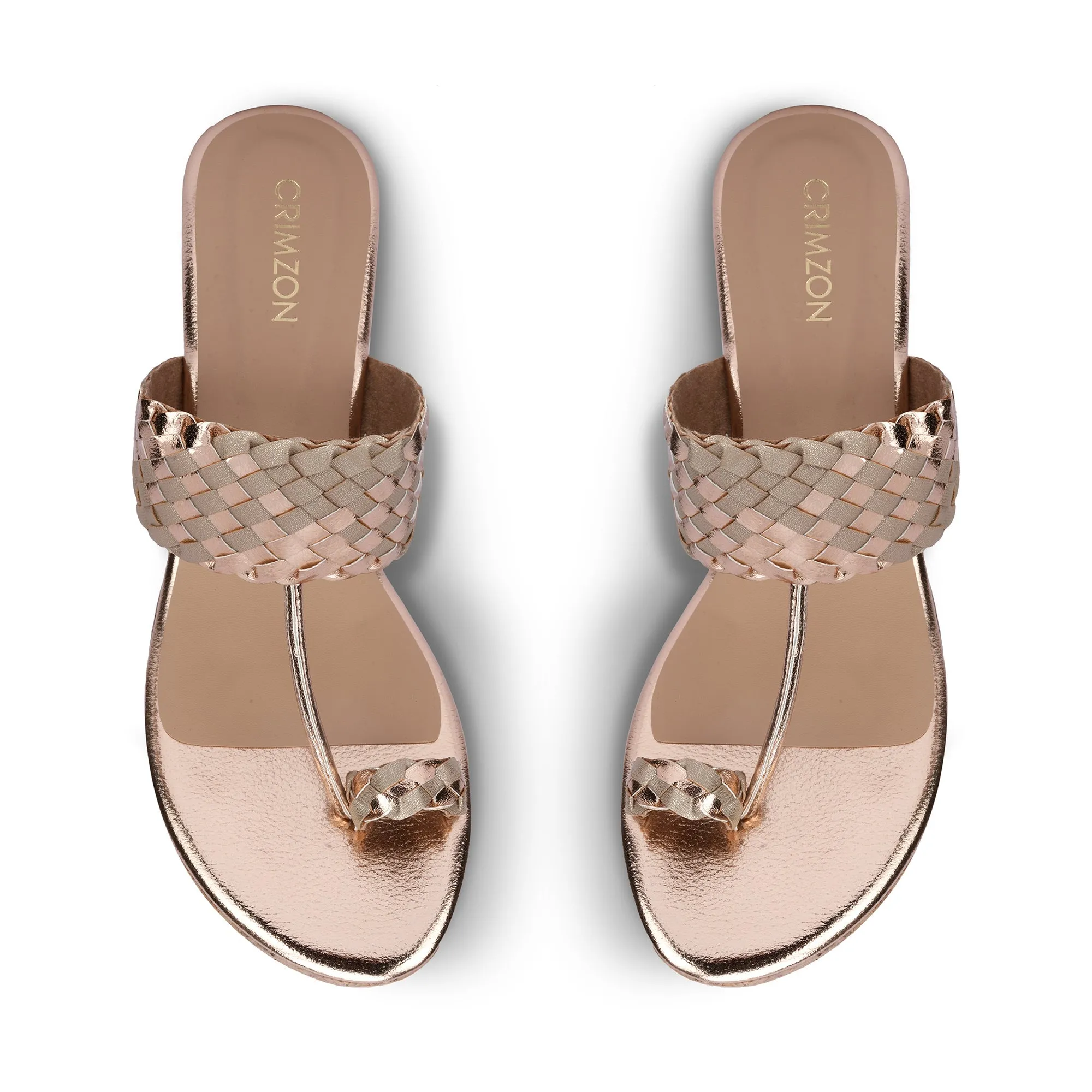 Balance Wear Bride Shade CHANDNI- ROSE GOLD KOLHAPURIS