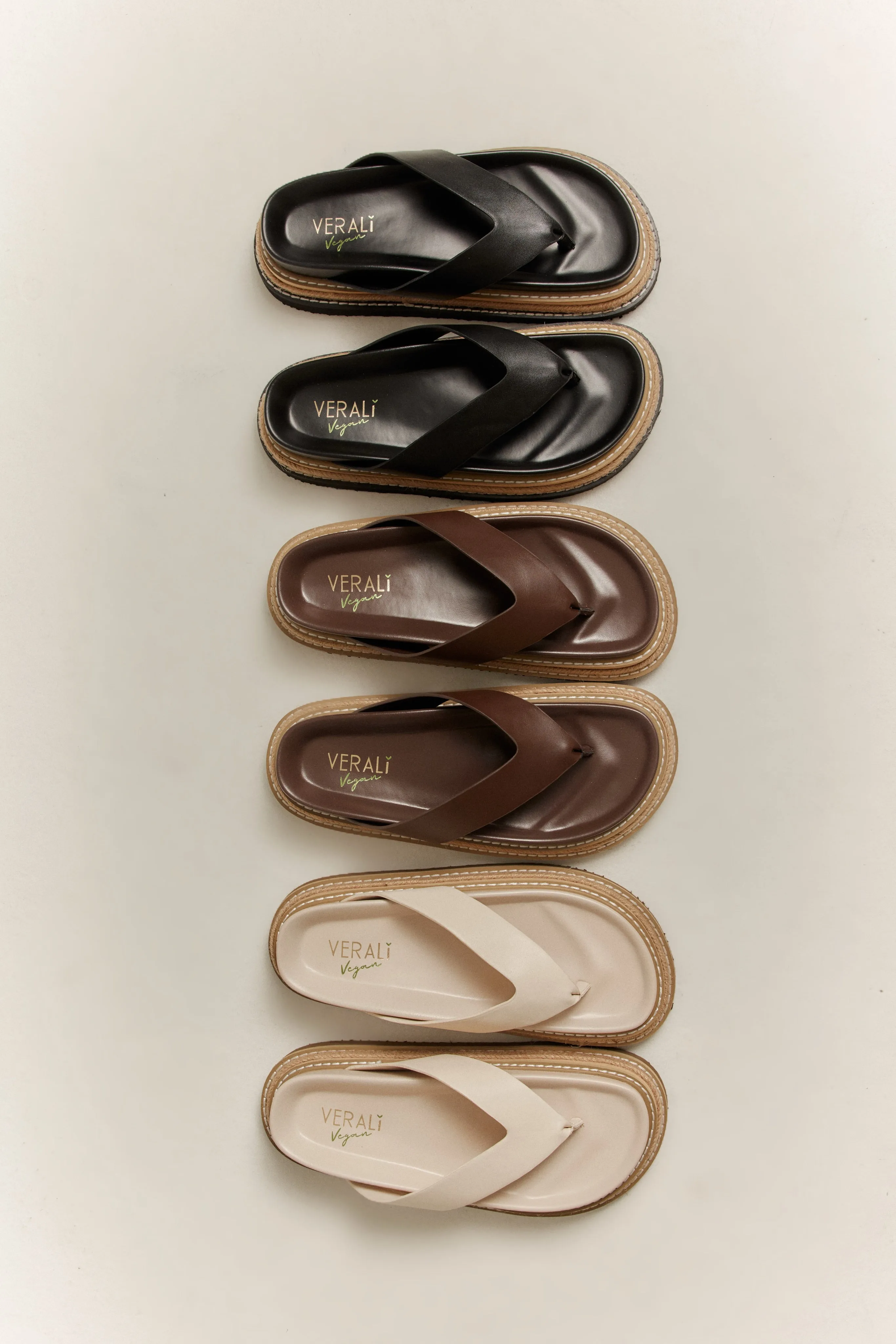 Street Fest Theo Platform Thongs - Chocolate Brown