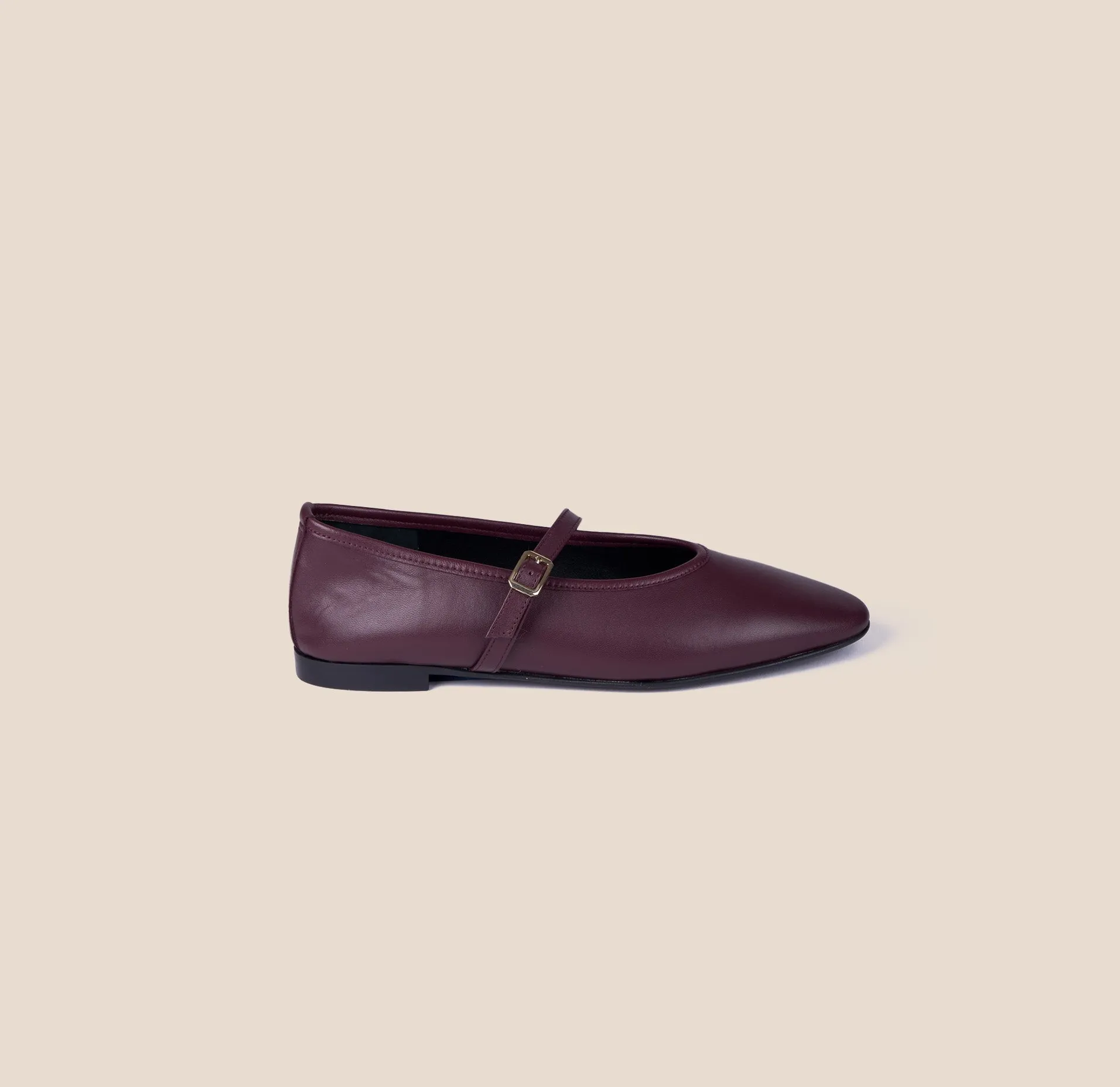 Cori - Wine Leather Family Time Supportive Design Flats