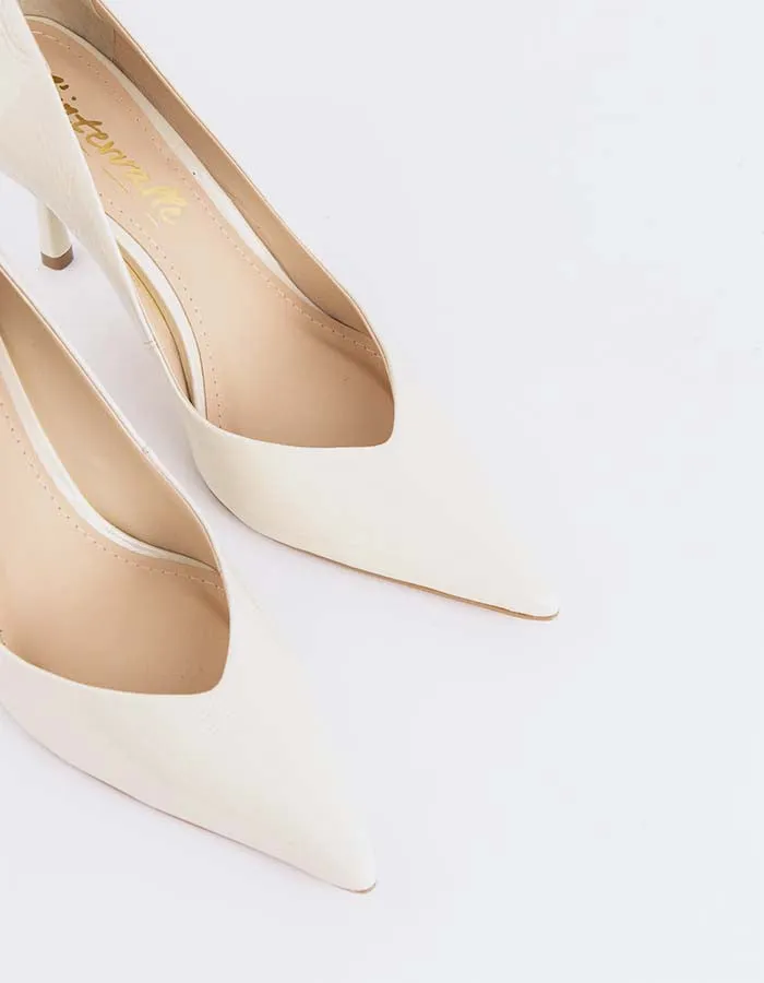 Embroidered Liora Off White Naplack