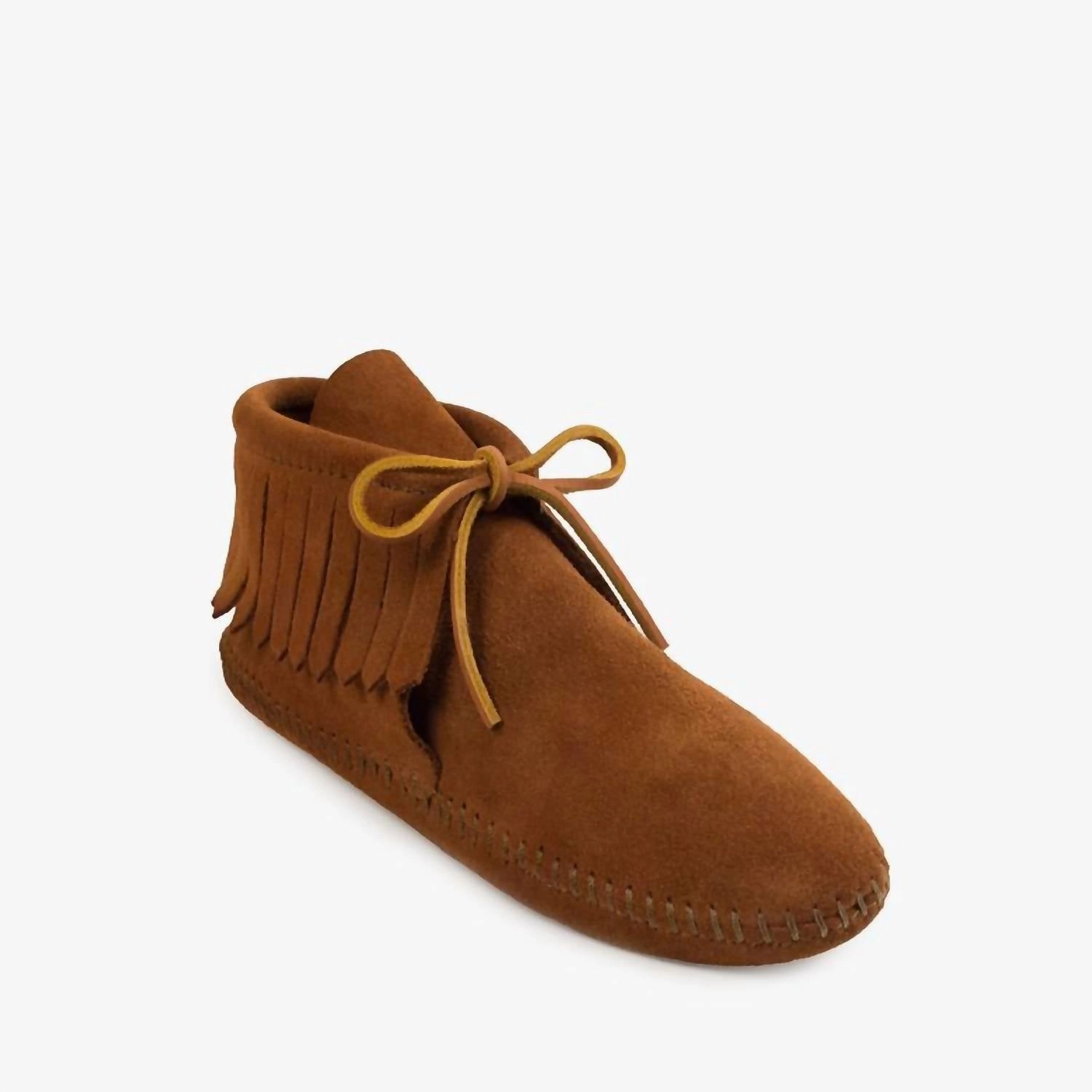 True Walk Women's Classic Fringe Softsole Moccasin In Brown