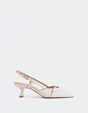 Kasteel White Leather Wedding Day Stilettos