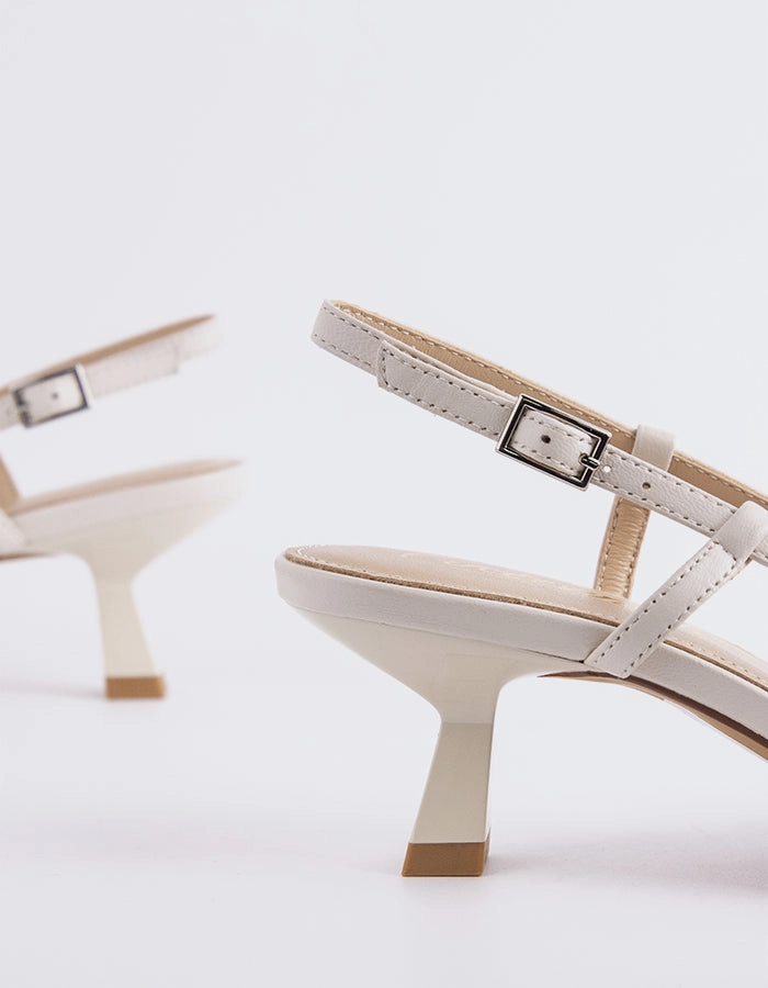 Casual High Heel Shoes suede look Kasteel White Leather