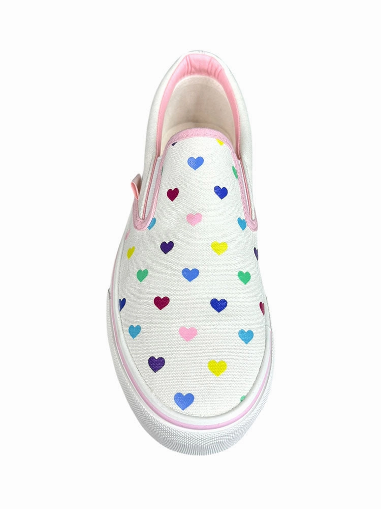 CHILL HEARTS - WHITE PASTEL day use Training Sneakers