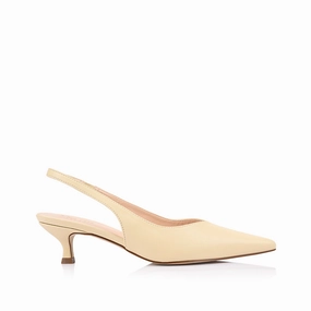 Go Anywhere Lush Slingback Kitten Heels - Butter Cream