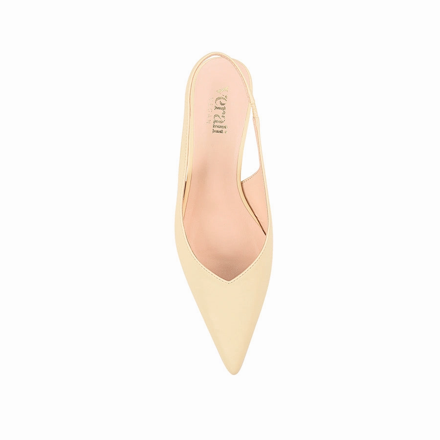 Lush Slingback Kitten Heels - Butter Cream Urban Cool Stable