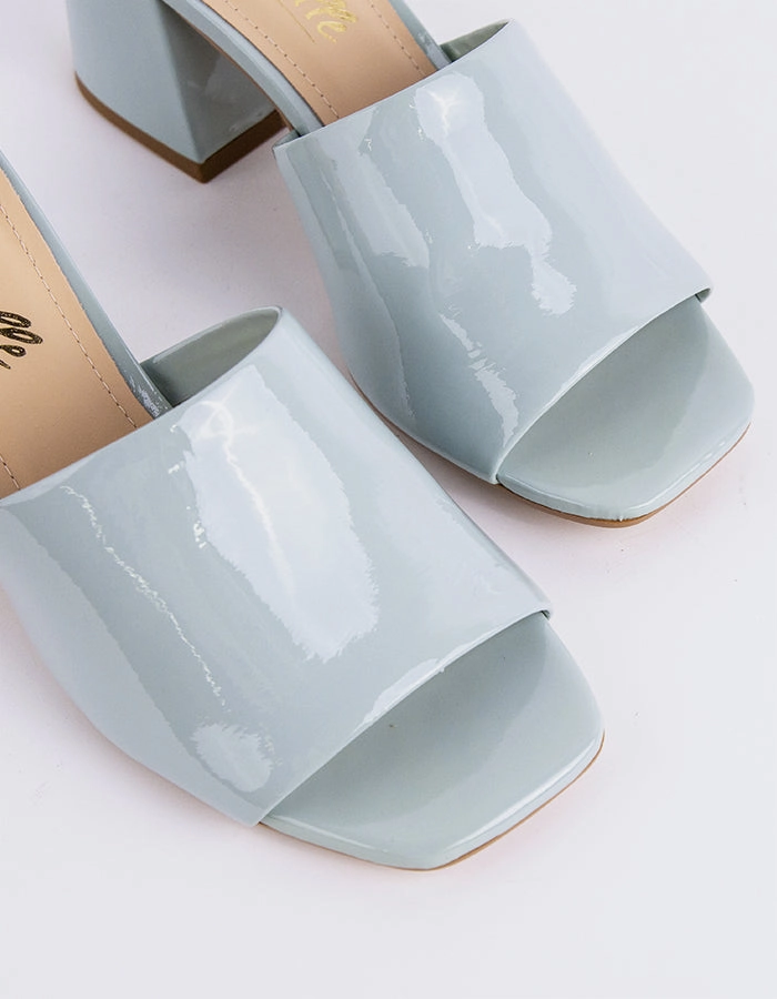 Clarabelle Blue Patent Arch support Durable Build