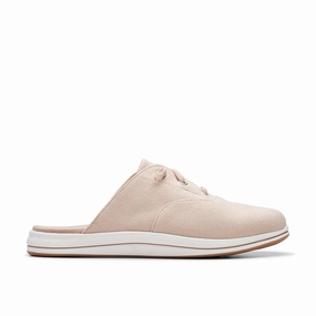 Open Path Clarks Breeze Clara in Beige Textile