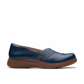Office Casual Balanced feel Clarks Certina Edge in Blue Leather