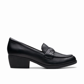 Clarks Charlten Echo in Black Leather Open Step Vegetable-Tanned