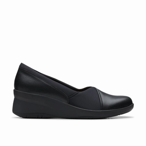 Step Firm Clarks Suttyn Walk in Black Leather