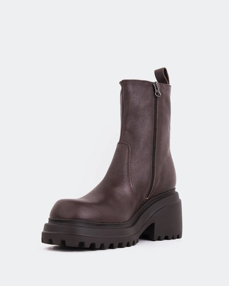 City Chicwear City Shift Ike Brown Leather