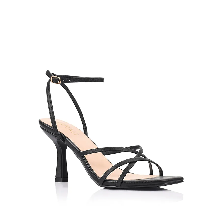 Penelope Strappy Sandals - Black Sturdy Build Casual Evening Wear