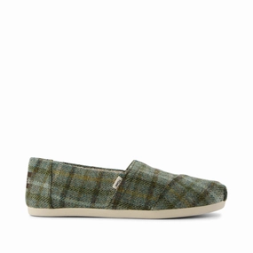 Casual Wear Slip-ons Classic Alpargata Olive Cozy Plaid