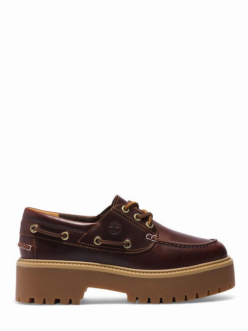 Classic Fit Practical Look Classic Boat Shoes With Moc Toe Stitching