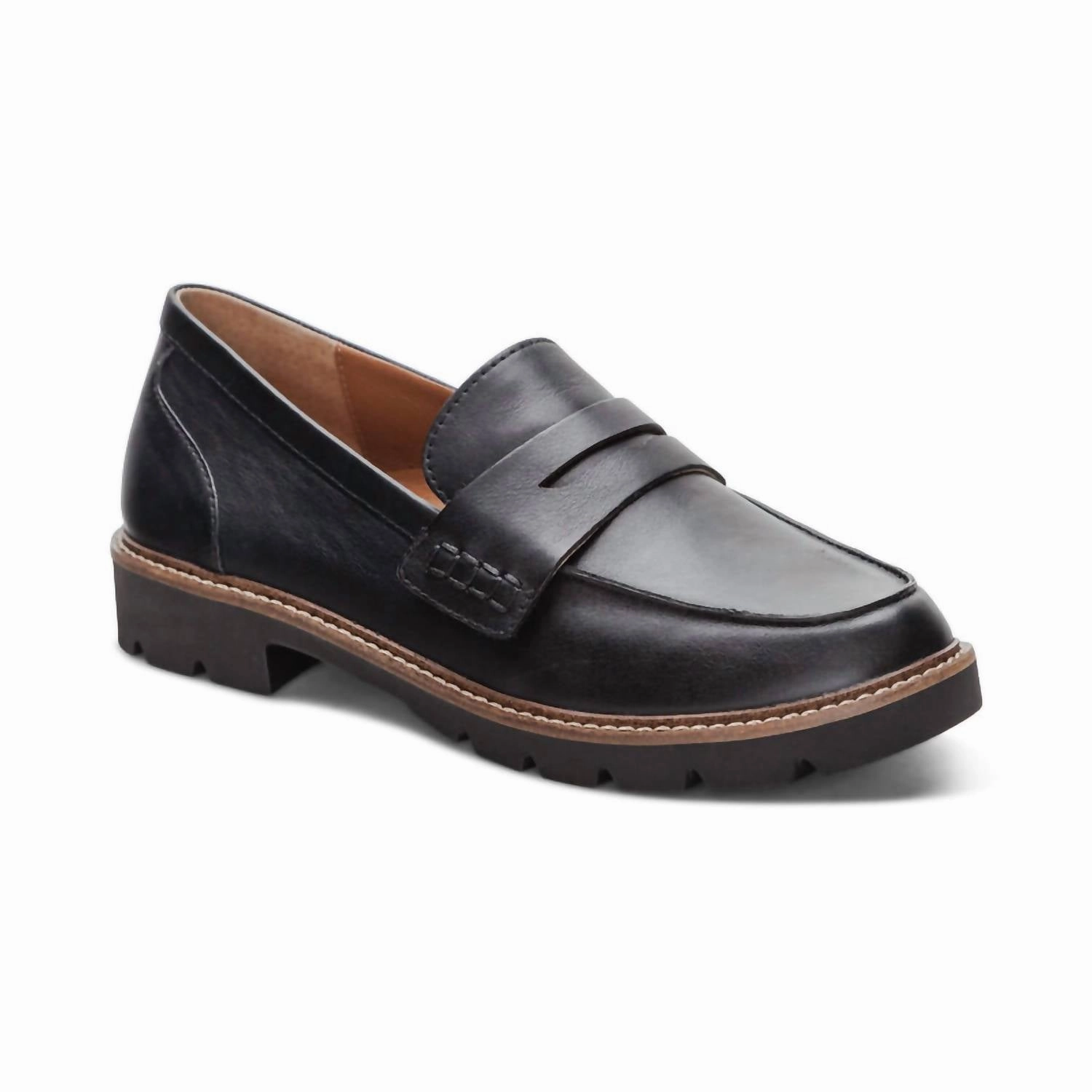 Collette Loafer In Black Foot Smooth Non-Slip Design