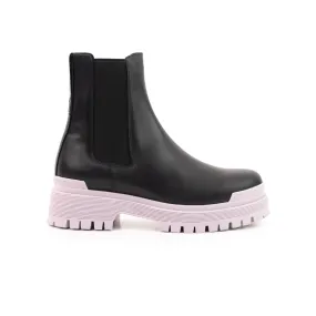 Weatherproof Look Kirby Black Leather/Lilac Sole