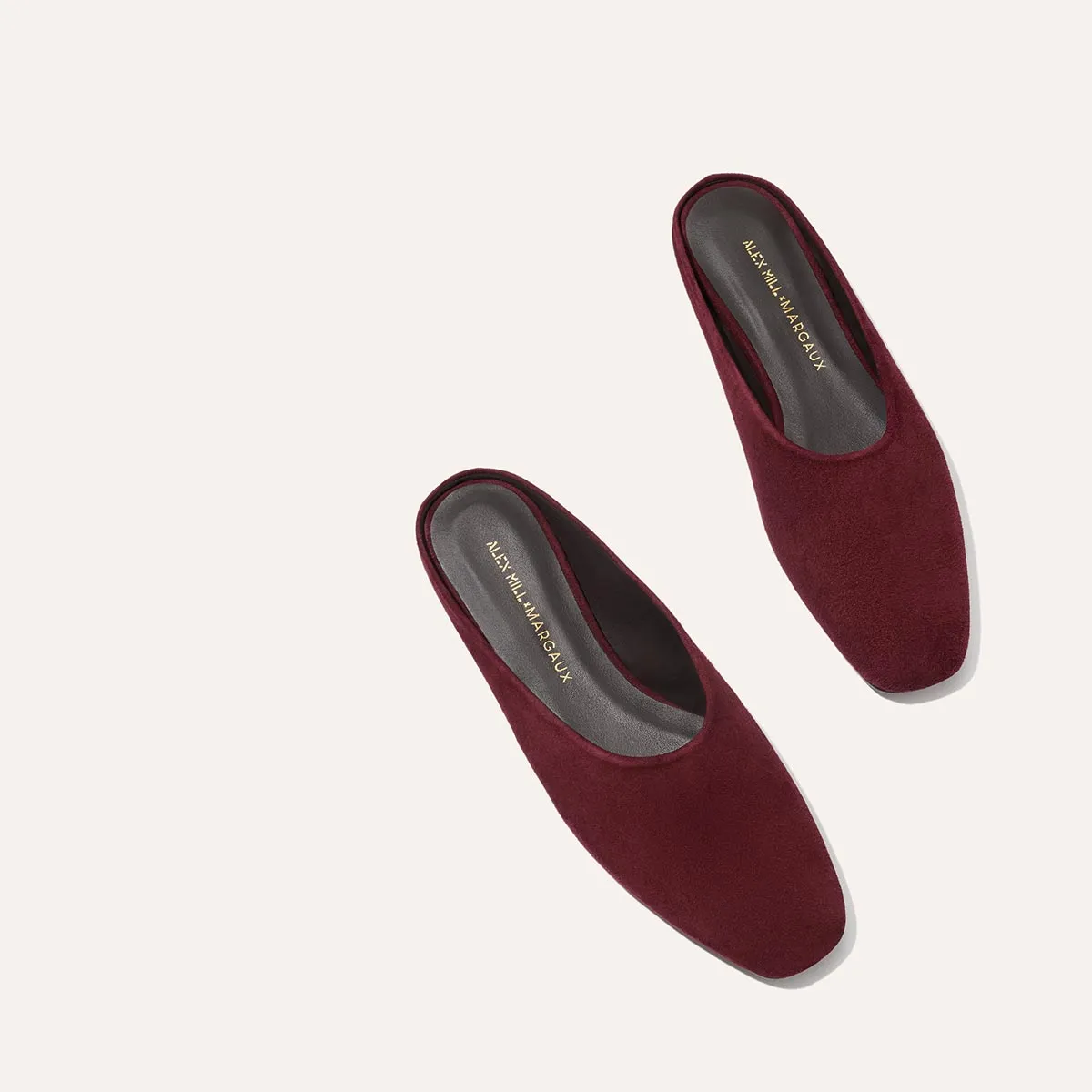 Alex Mill x Margaux: The Clara - Burgundy Suede Trendy Step Morning Fresh