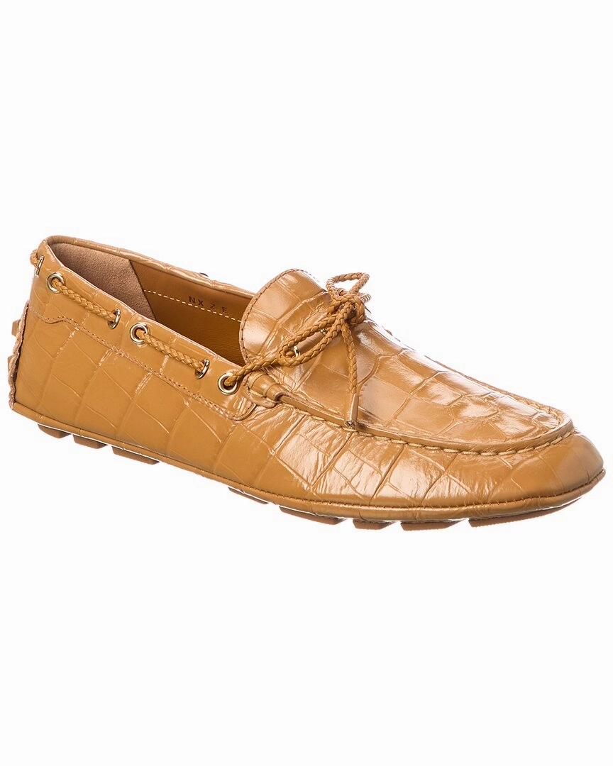 Perfect Fit Bally Kyan Croc-Embossed Leather Loafer