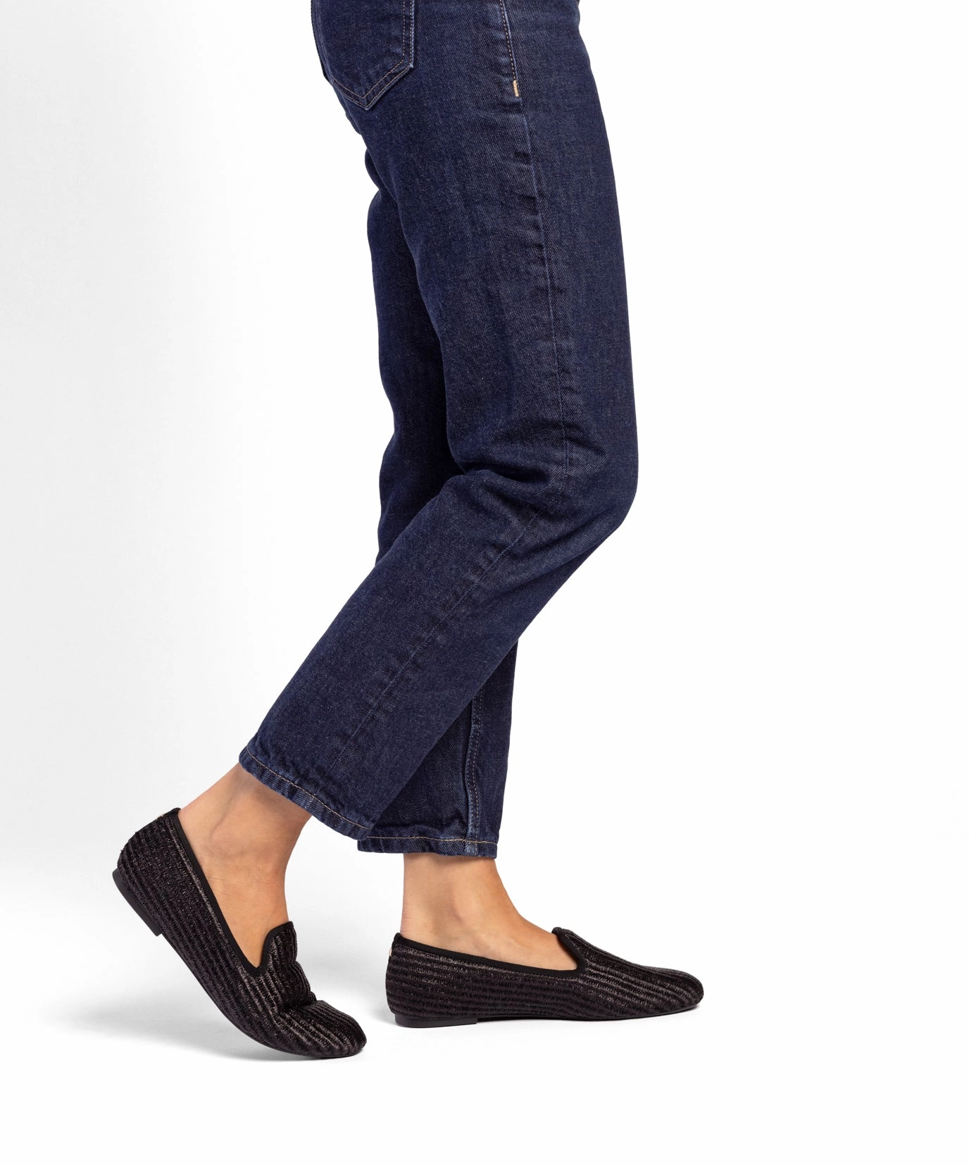 The Starling - Black Raffia Smooth Lane Travel Pair