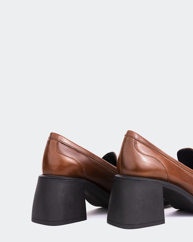 Station Chestnut Leather Comfortable Sole Light Move