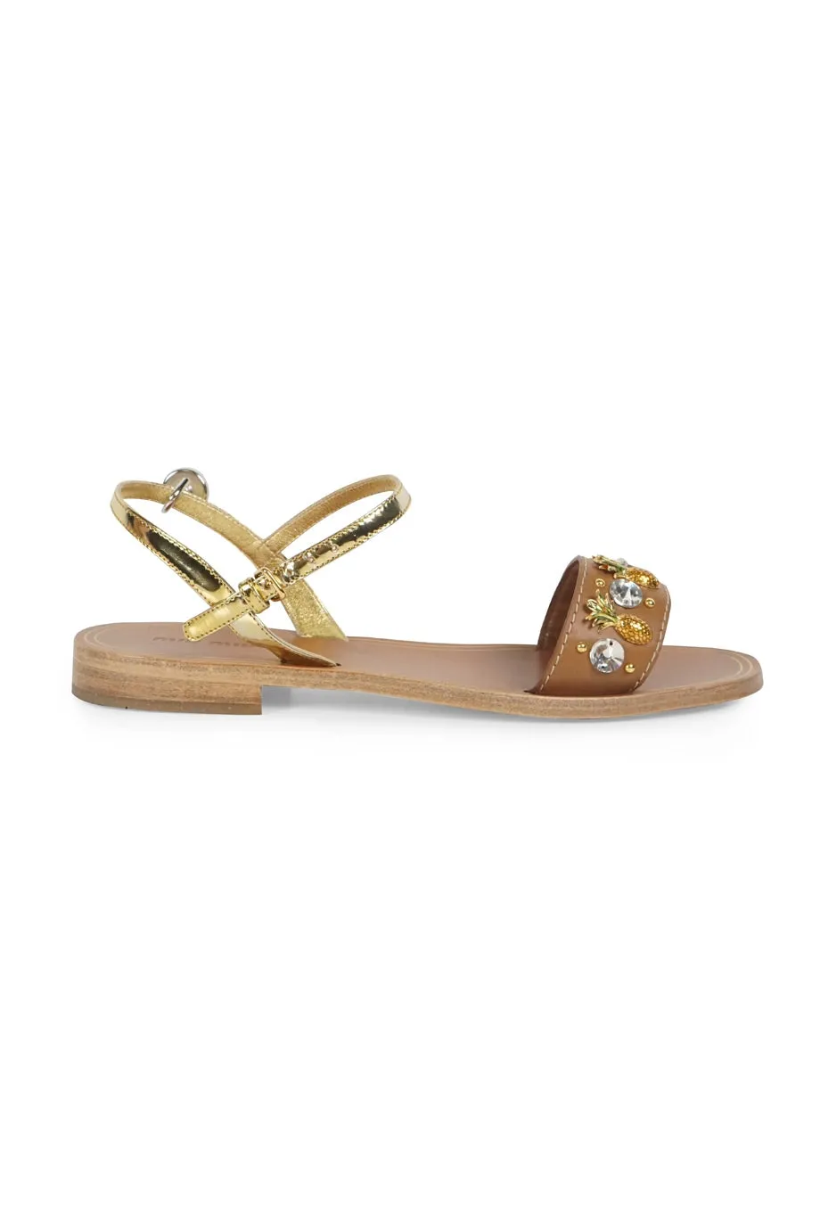 [WS5314] Miu Miu | Flat sandals Street Mood Sea Glow