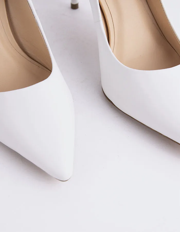 Luxe Heels New Classic Zinnia White Leather
