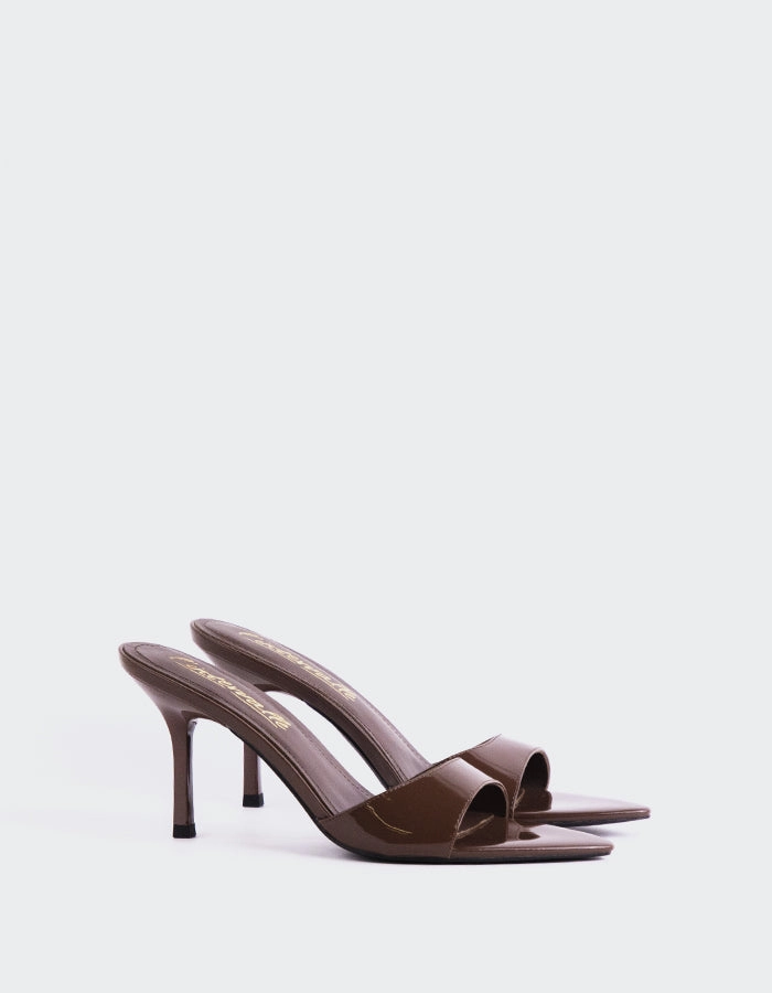 Hedel Mocha Patent Light Summer Slides