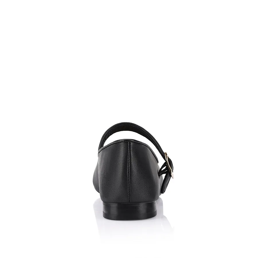 Premium Quality Study Walk Eden Mary Jane Flats - Black