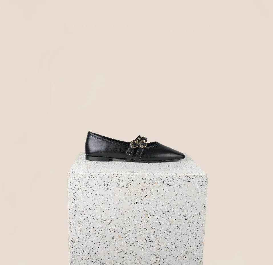 Como 2 Buckle - Black Leather Casual Style Everyday Look