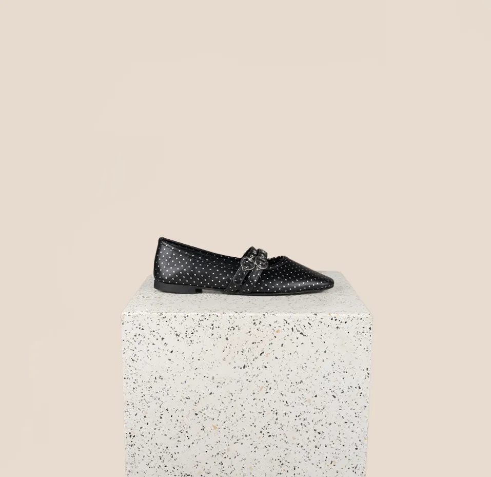 Breathable fabric Open Glow Como 2 Buckle -Dotted Silver