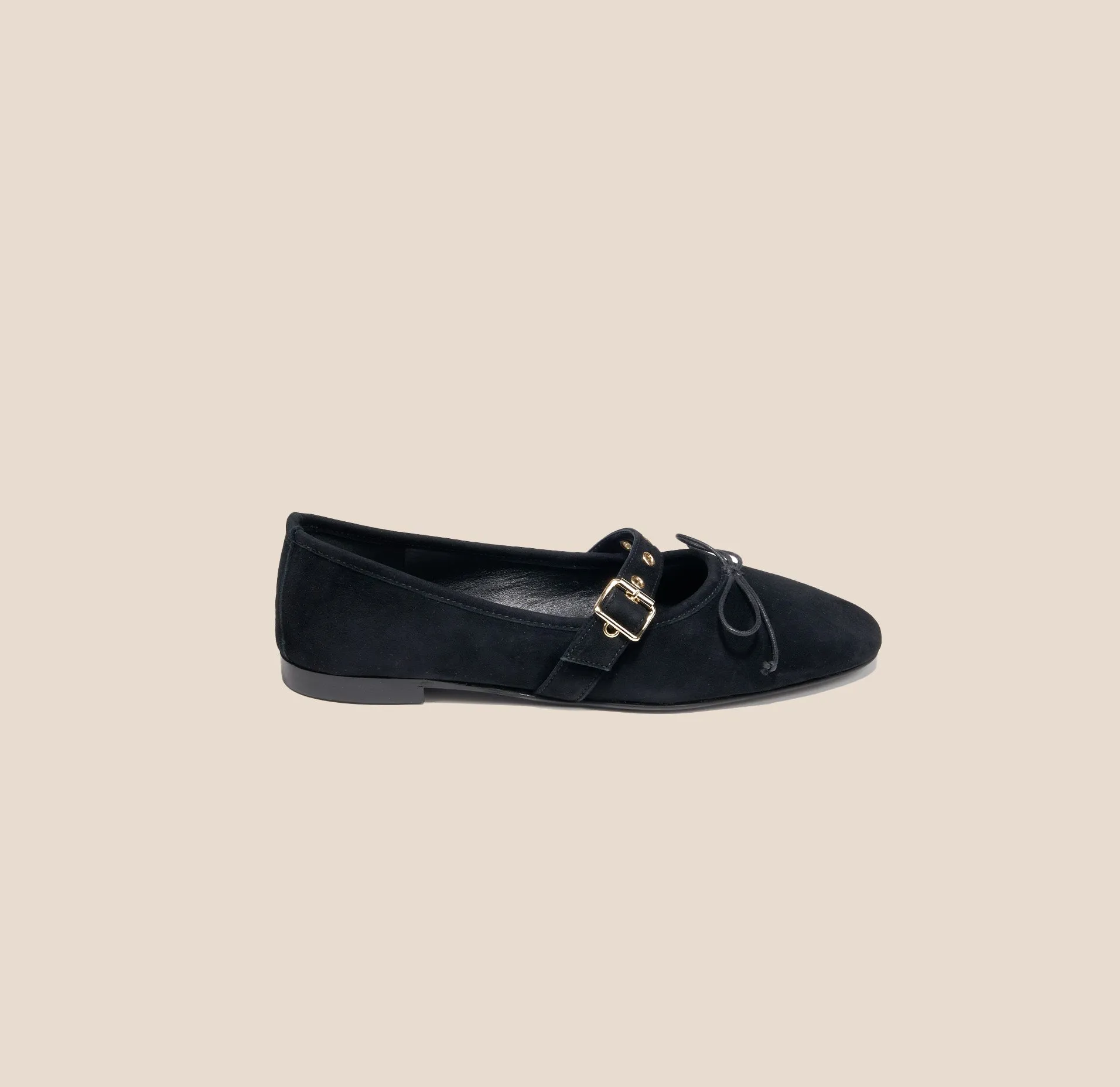 Eco Fiber Side Street Como Buckle - Black Suede