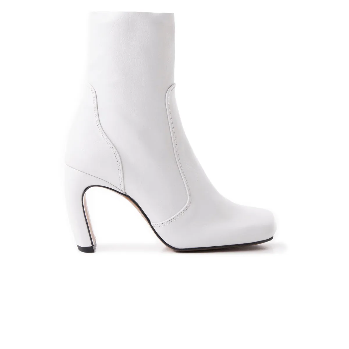 Baden White Leather Structured Feel