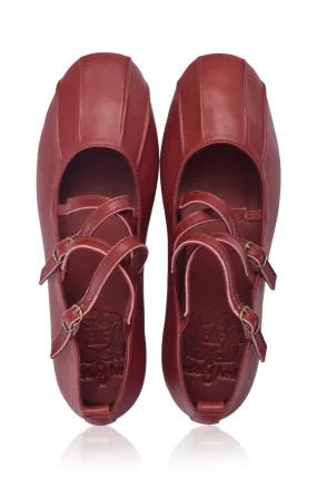 Trend Spot Peace Feel Obsession Criss Cross Leather Flats
