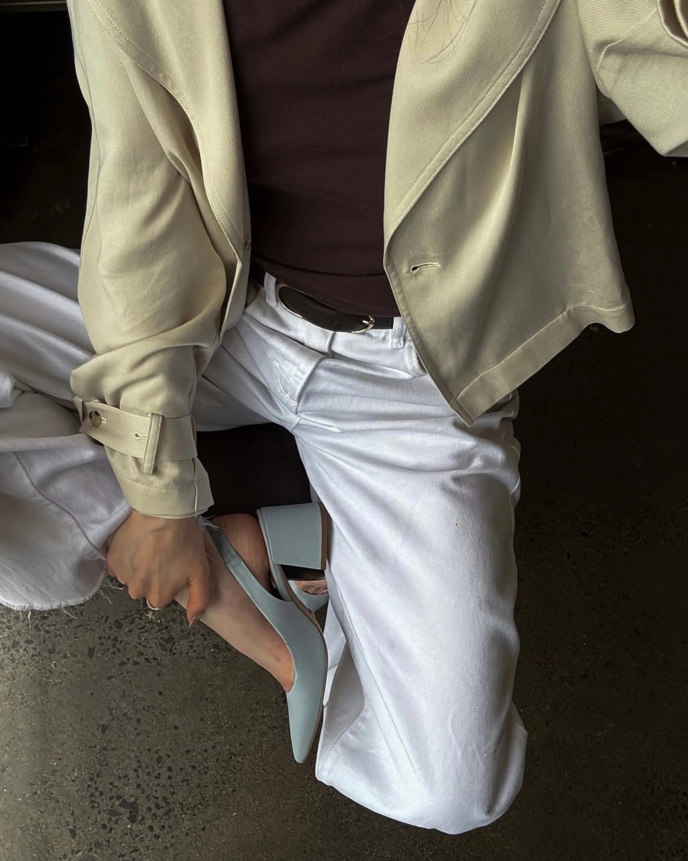 Luxury Pumps for Weddings Dalida Blue Leather