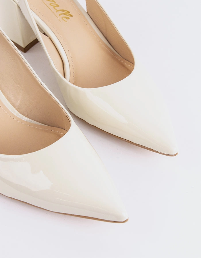 Party Shoes with Heels Dalida Off White Naplack