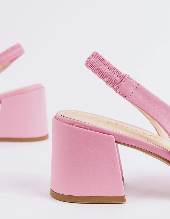 Dalida Pink Leather Fashionable Shoes