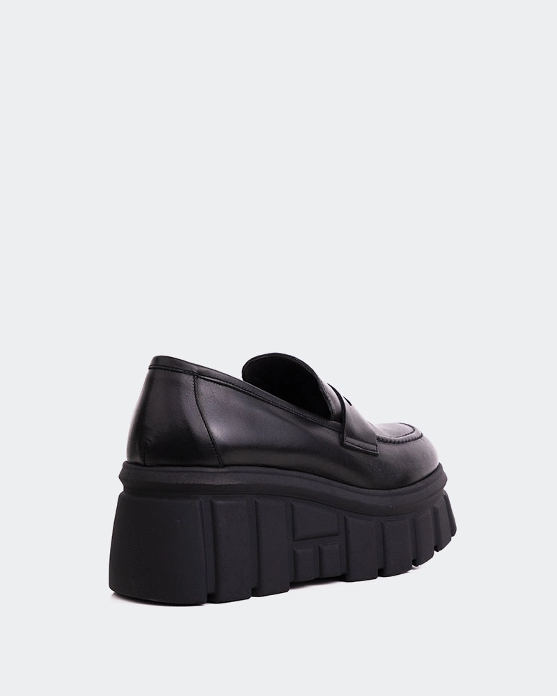 Dawson Black Leather Casual Office Shoes Chrome-Tanned