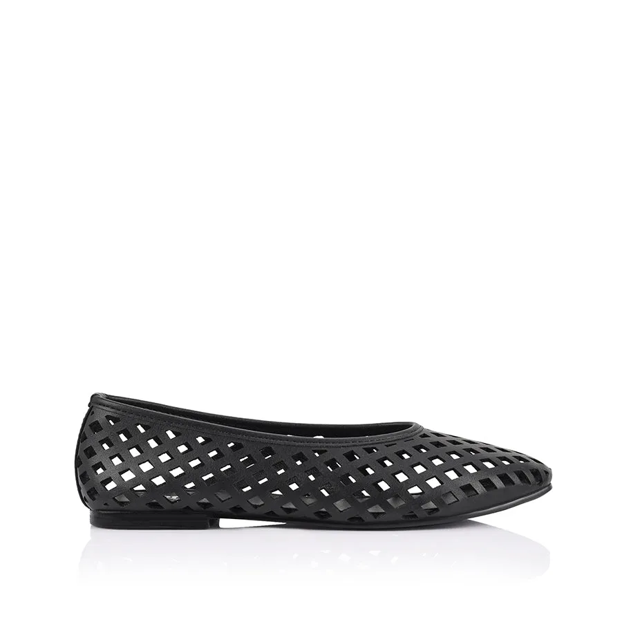 Hill Step Press Mood Dazed Ballet Flats - Black