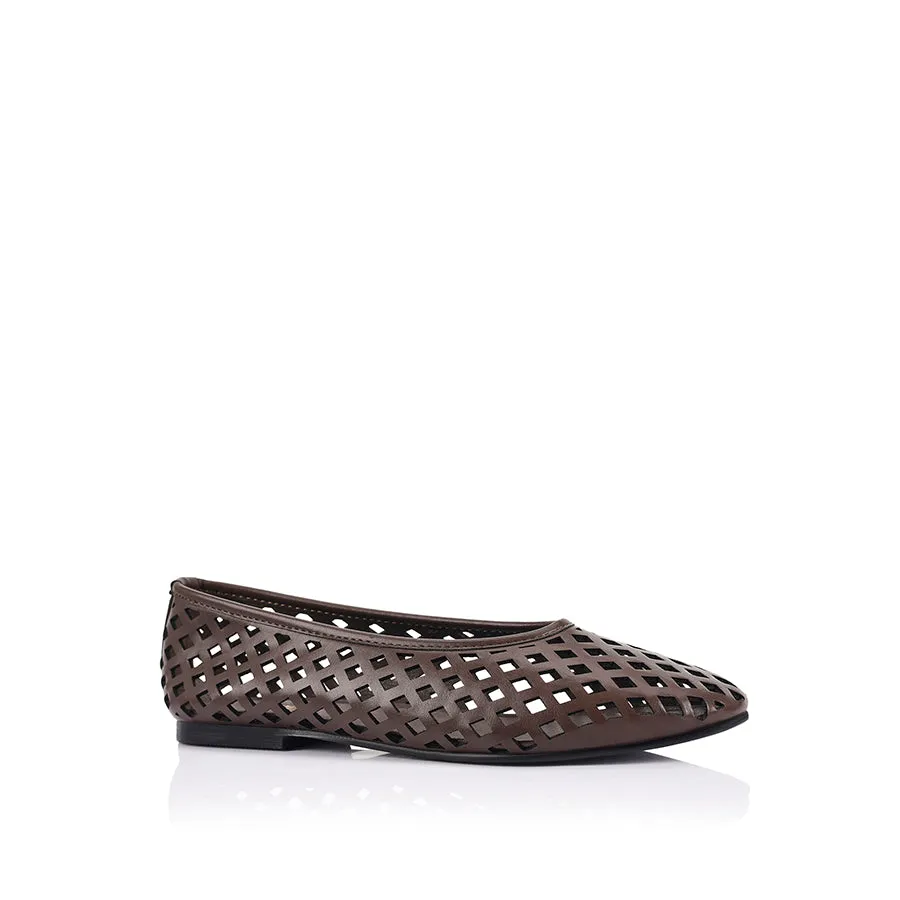 Dazed Ballet Flats - Chocolate Brown Easy Walk