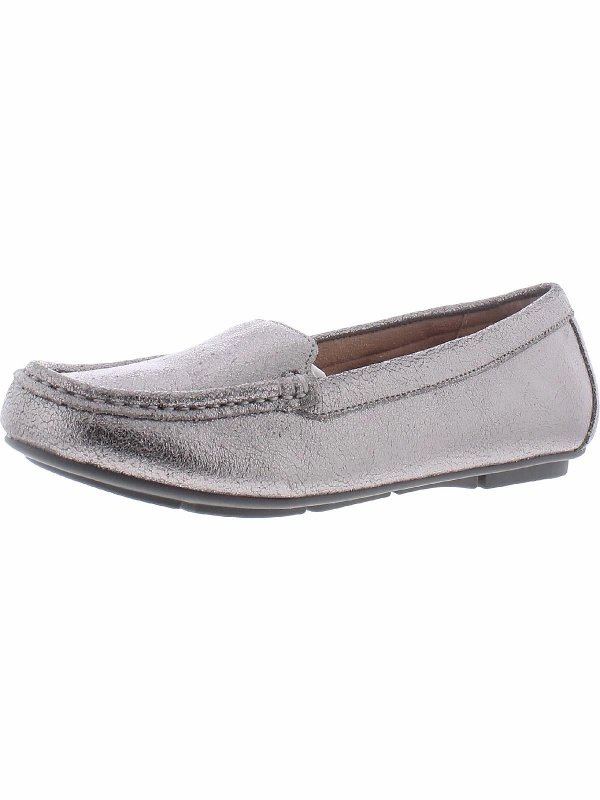 Debbie Womens Leather Slip On Moccasins Walk Swift