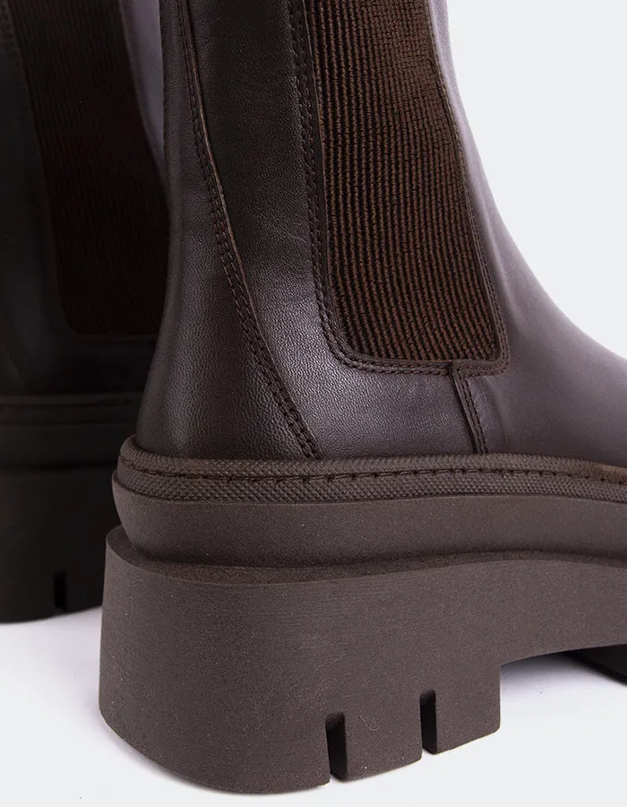 Delya Brown Leather Light Layers Outdoor Boots