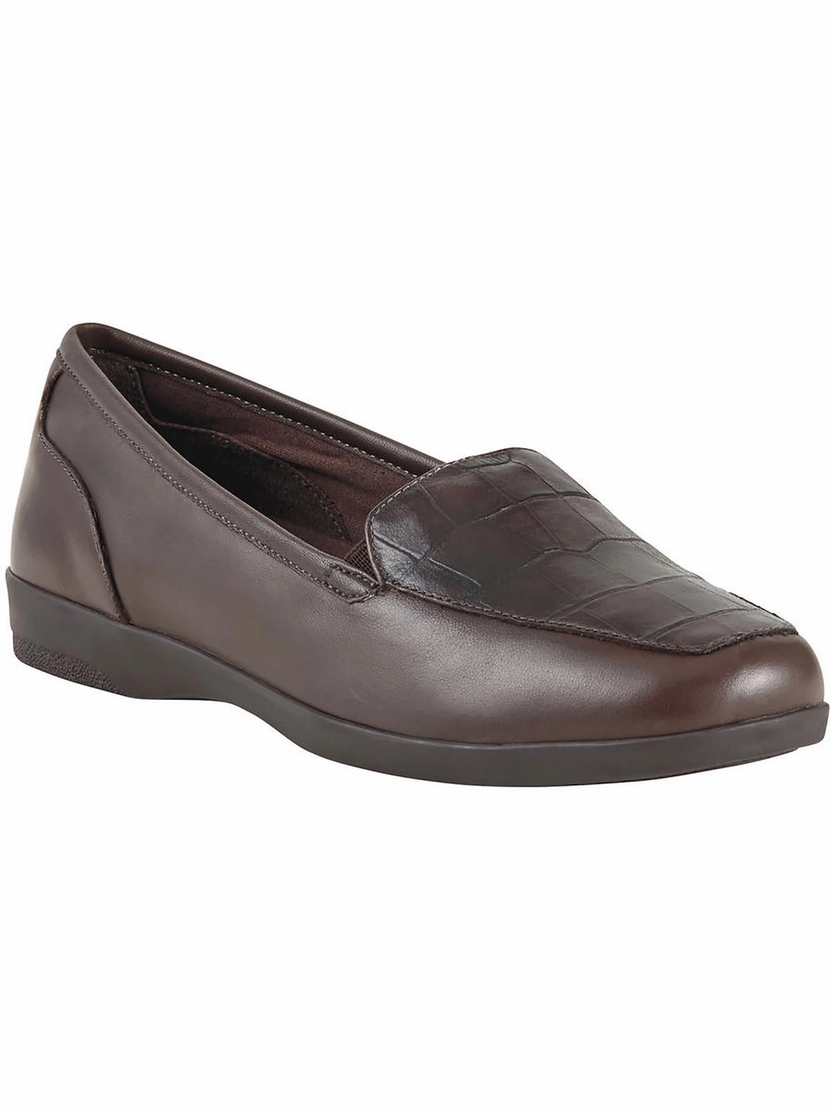 Quick Breeze Devitt 10 Womens Leather Slip On Loafers
