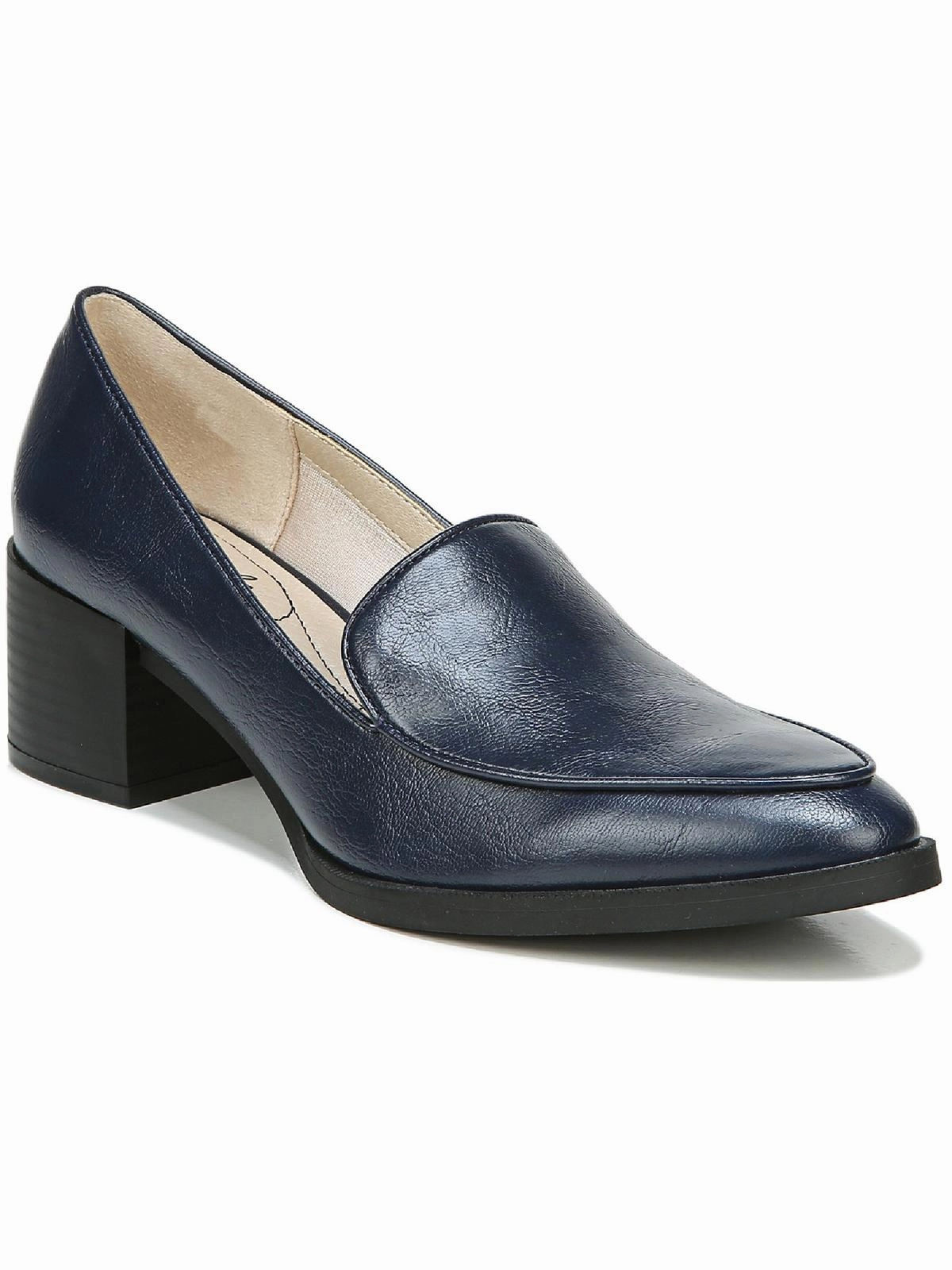 Coffee Path Devyn Womens Block Heel Slip On Loafers