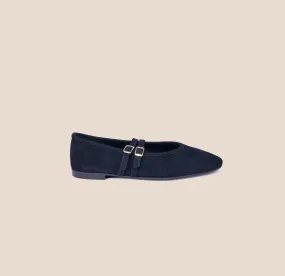 Cori 2 Buckle - Black Suede Comfortable Insole Outdoor shoes