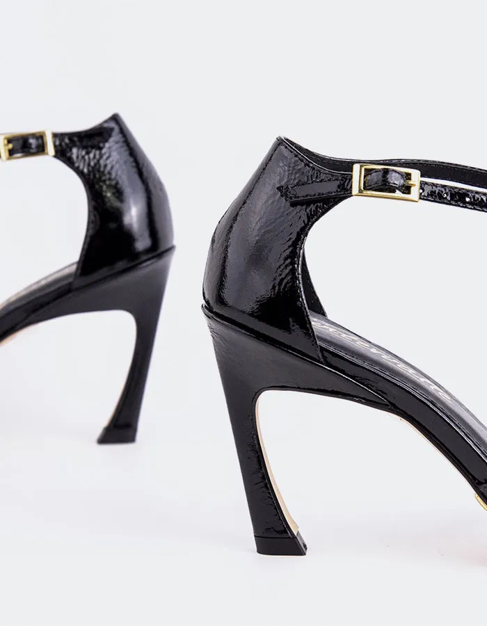 Bridal Footwear with Style Classy Choice Rozana Black Naplack