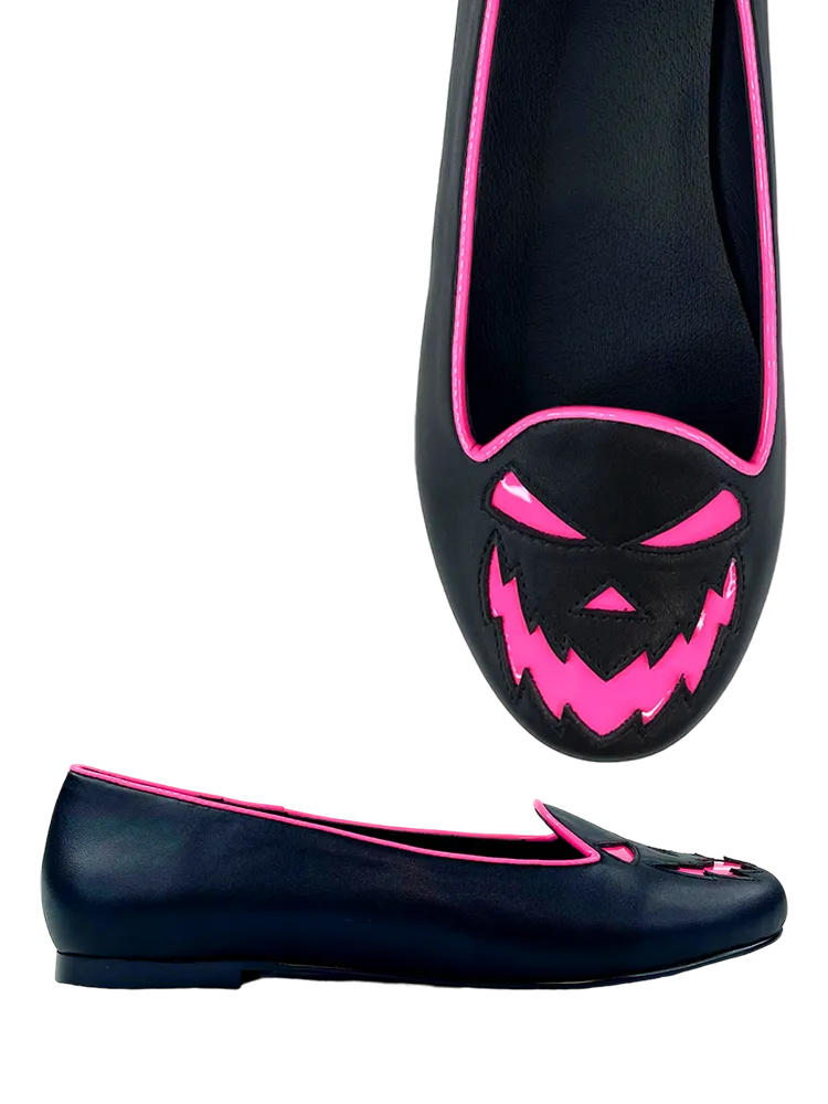 Lydia Scary Jack Black/Hot Pink All-purpose sole