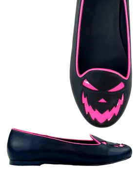 Lydia Scary Jack Black/Hot Pink All-purpose sole