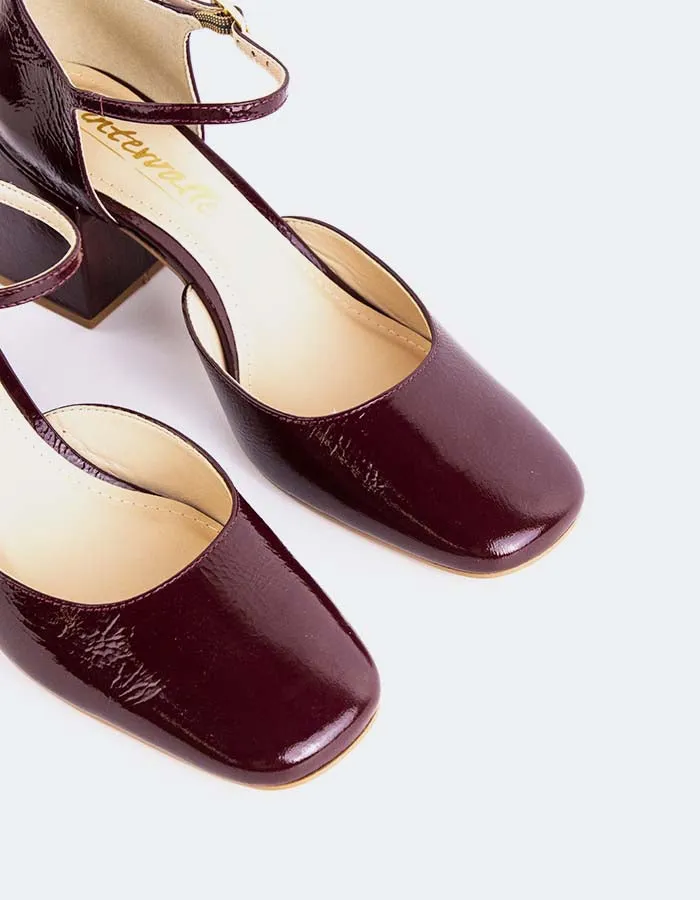 Wedding Sandals Parenna Burgundy Naplack