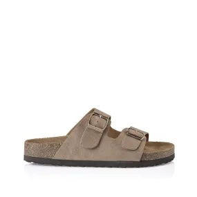 Versatile Comfort Xylo Footbed Slides - Taupe Micro